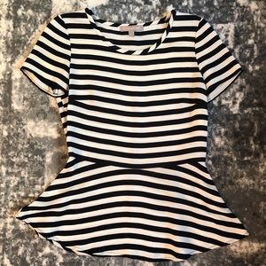 Banana Republic striped peplum top